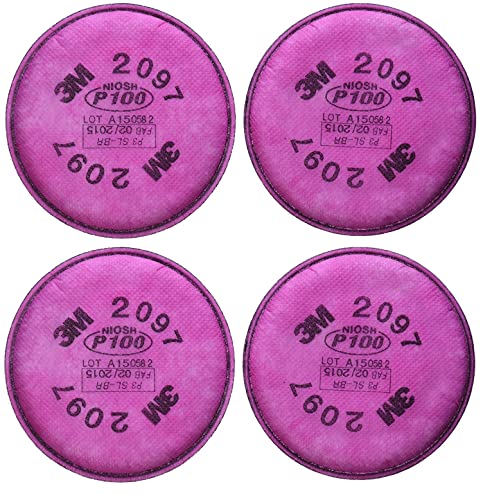 3M 2097 P100 Particulate Filter with Organic Vapor Relief, 2 Pairs (4 Filters) - Image 3