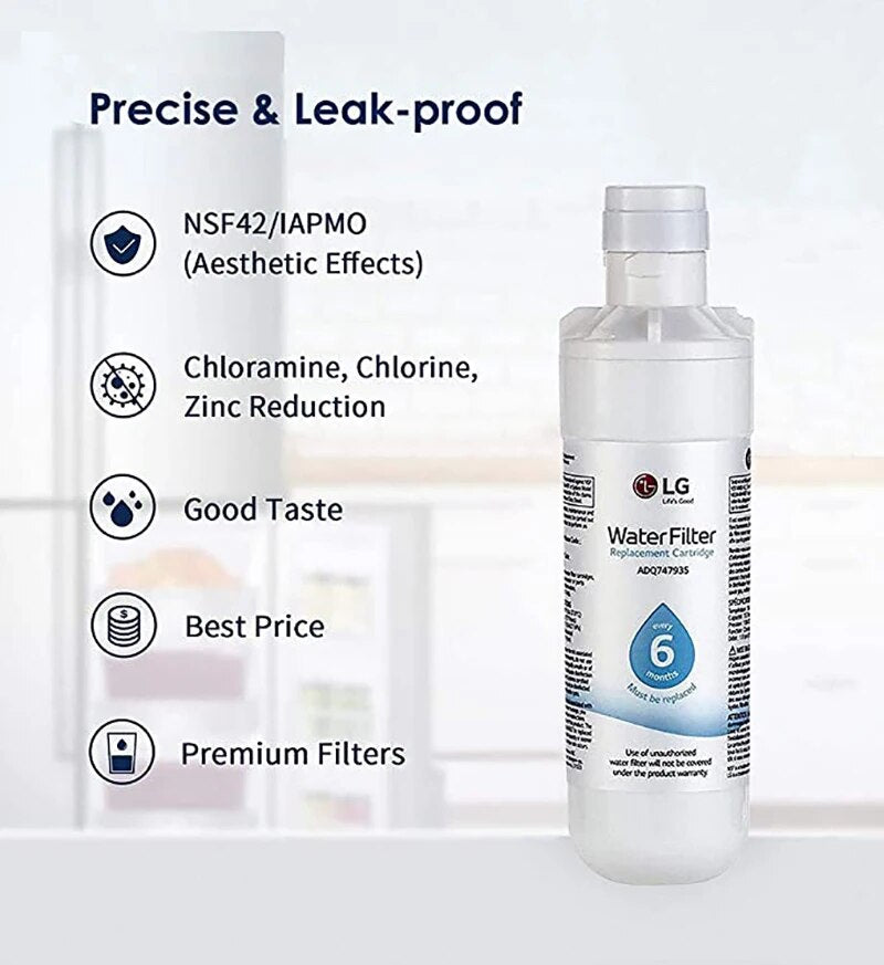 3 Pack LT1000PC ADQ747935 MDJ64844601 NSF Certified Refrigerator Water Filter, Replacement for LG LT1000P LT1000PCS ADQ74793501 - Image 2
