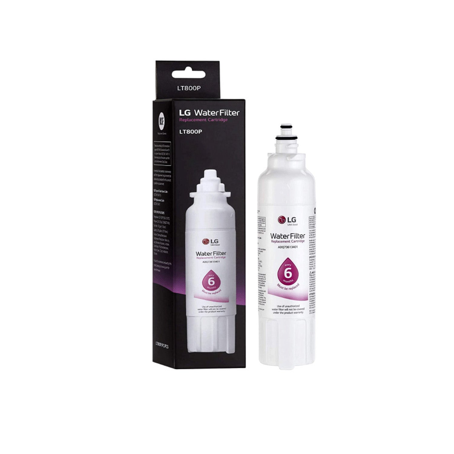 LG LT800P Refrigerator Water Filter, White
