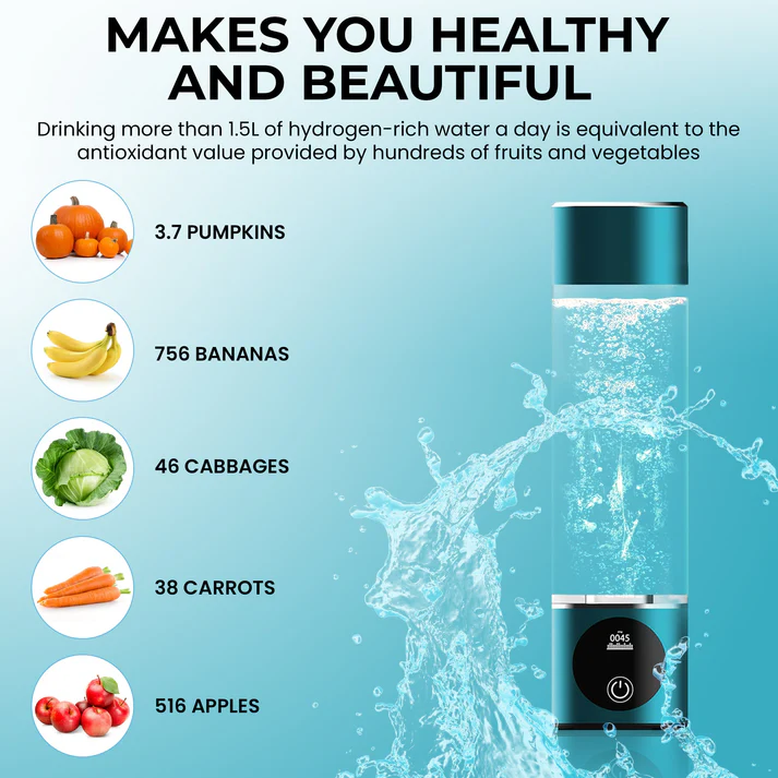 Hydrogen Water Bottle Svirson 3000ppb High-Concentration | Advanced SPE/PEM Technology | Dupont Membrane | Enhanced Hydration & Antioxidant Benefits for Health and Wellness. OLED Display. - Image 3