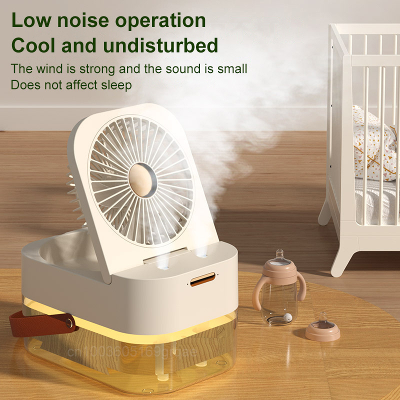 Humidifier Spray Fan Portable Fan Air Cooler Air Humidifier USB Mist Fan Desktop Fan With Night Light For Summer Home Appliance - Image 4