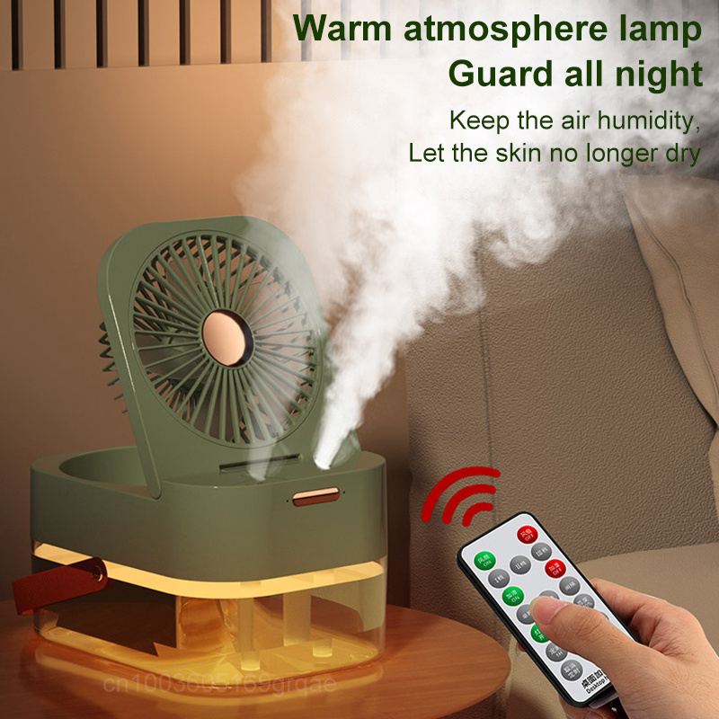 Humidifier Spray Fan Portable Fan Air Cooler Air Humidifier USB Mist Fan Desktop Fan With Night Light For Summer Home Appliance - Image 3