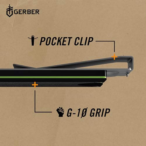 Gerber Gear GDC Money Clip with Pocket Knife - Fixed Blade Knife and Case - EDC Gear and Equipment Stocking Stuffers - Stainless Steel - Image 3
