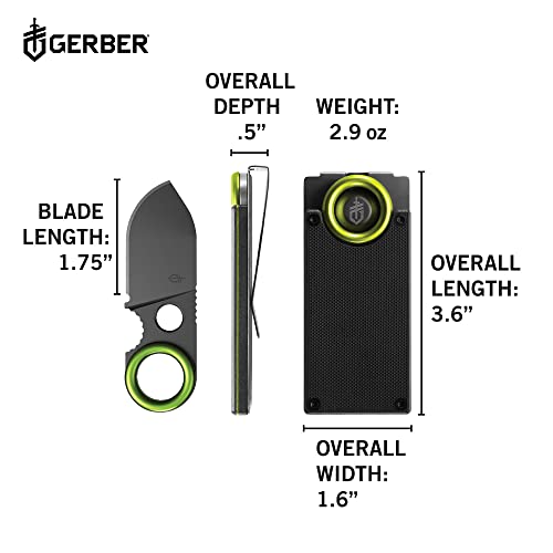 Gerber Gear GDC Money Clip with Pocket Knife - Fixed Blade Knife and Case - EDC Gear and Equipment Stocking Stuffers - Stainless Steel - Image 4